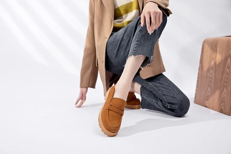 Mocassin femme style britannique
