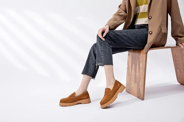 Mocassin femme style britannique