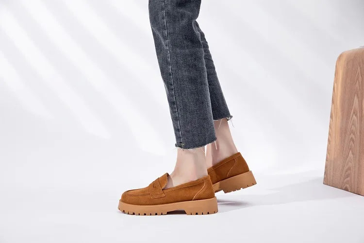 Mocassin femme style britannique