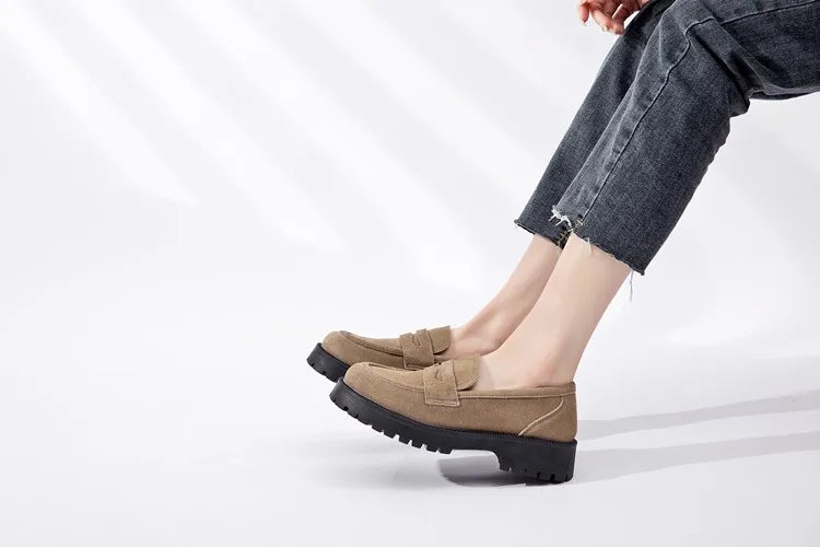 Mocassin femme style britannique