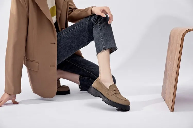 Mocassin femme style britannique