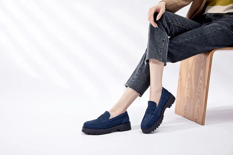 Mocassin femme style britannique