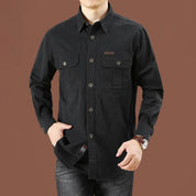 Chemise Homme Manches Longues Militaire Slim