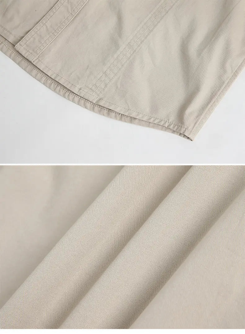 Chemise Homme Manches Longues Militaire Slim