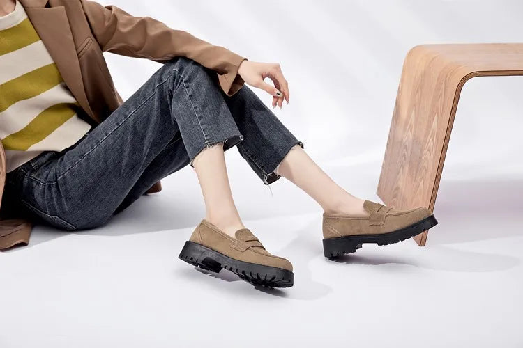 Mocassin femme style britannique