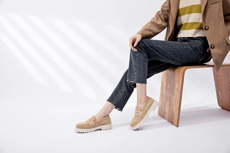 Mocassin femme style britannique