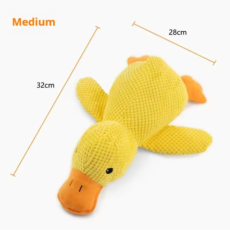 CalmQuack – Squeaky Plush Duck Toy for Anxious Dogs