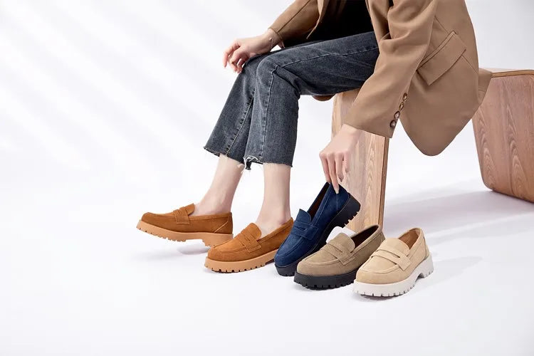 Mocassin femme style britannique
