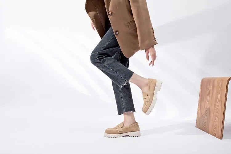 Mocassin femme style britannique