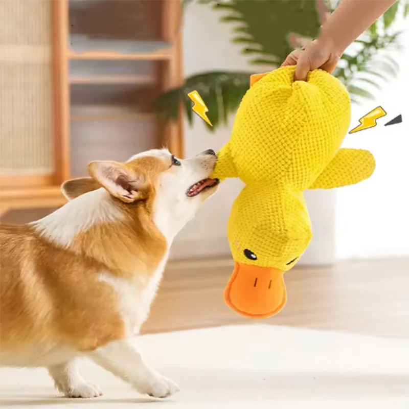 CalmQuack – Squeaky Plush Duck Toy for Anxious Dogs