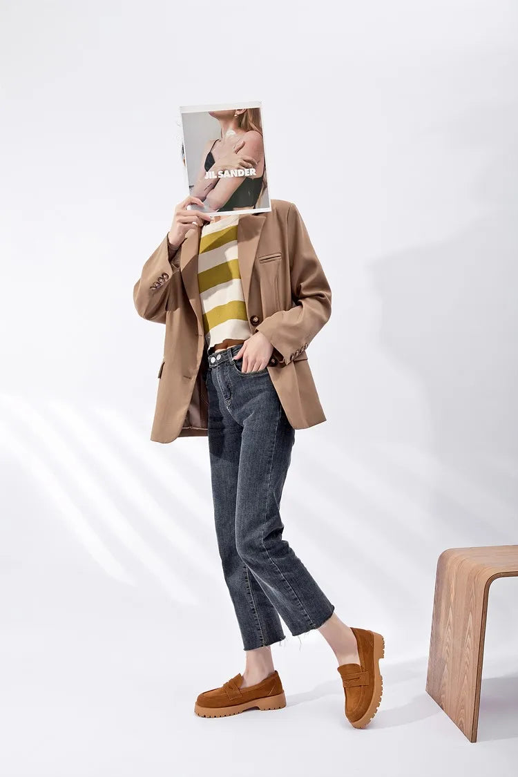Mocassin femme style britannique