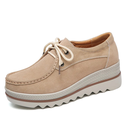 Mocassins à plateforme en cuir